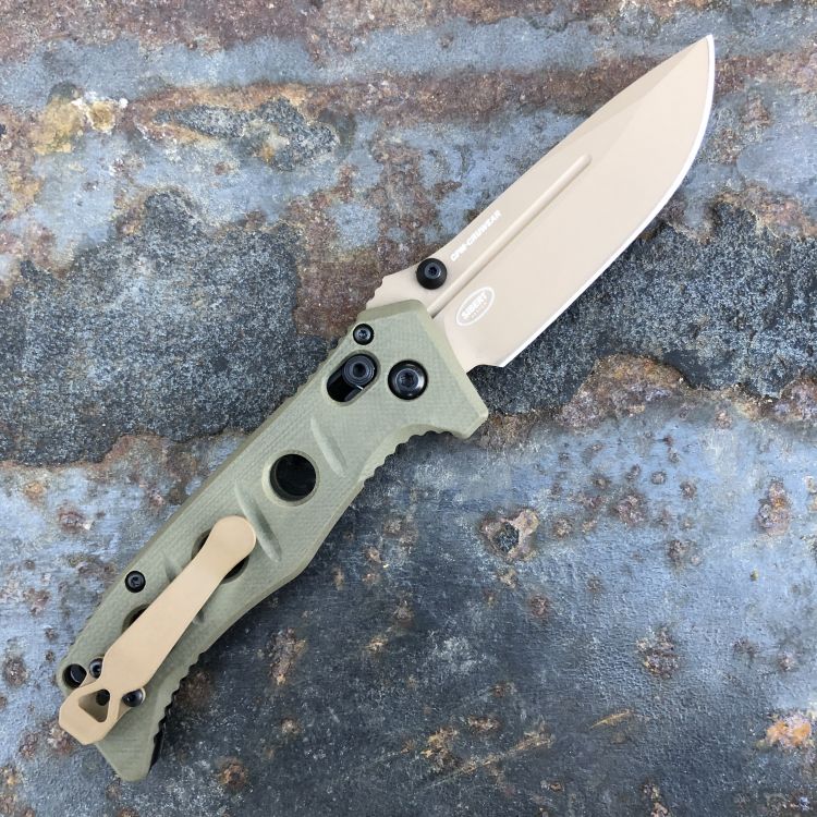 Benchmade Mini Adamas AXIS Lock OD Green G10 Scales 3.25" FDE CruWear Blade Folding Knife